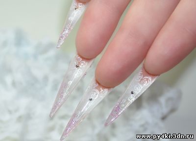 Свадебный дизайн ногтей