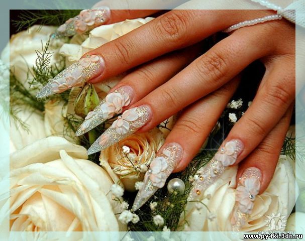 Свадебный дизайн ногтей фото