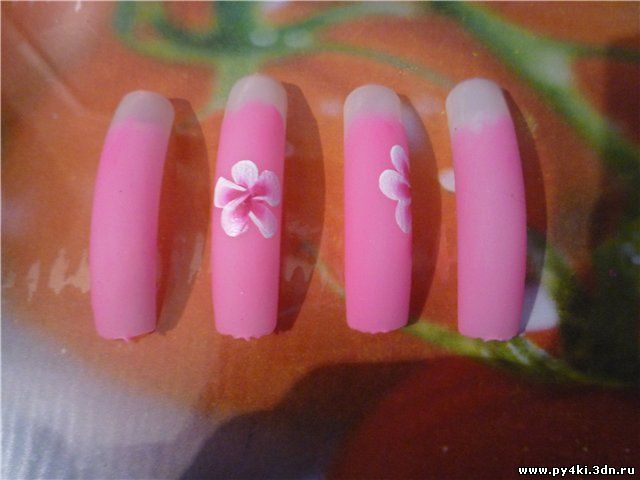 цветы на ногтях